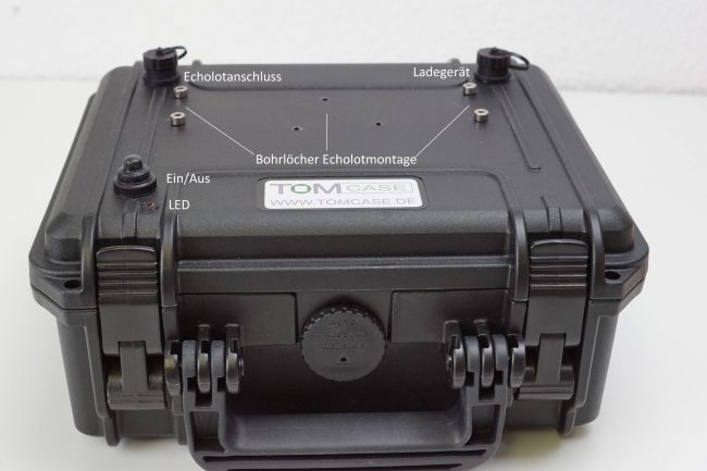 Homemade fish finder battery case
