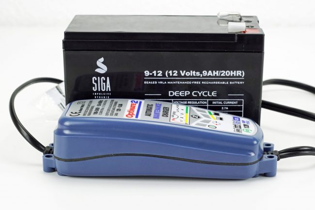 AGM battery in a fish finder runtime test