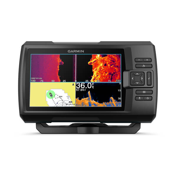 Garmin Striker Vivid 7sv fish finder with button controls