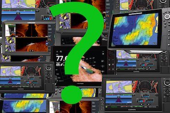 An angler researching a suitable fish finder before buying