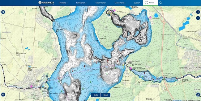Historical view of the former Navionics Chart Viewer