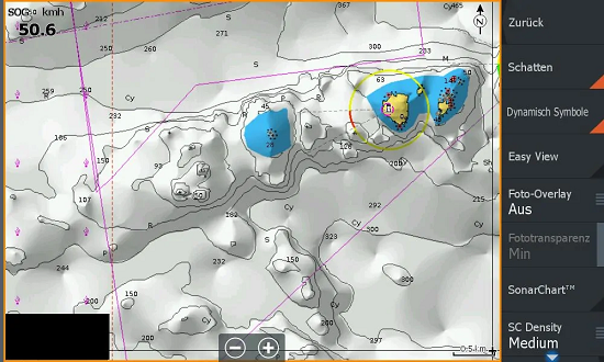 Navionics SonarChart with shading