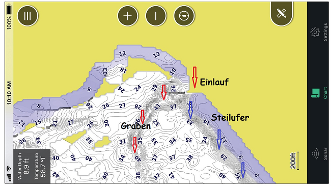 Quickdraw Contours depth map on Garmin Striker Cast